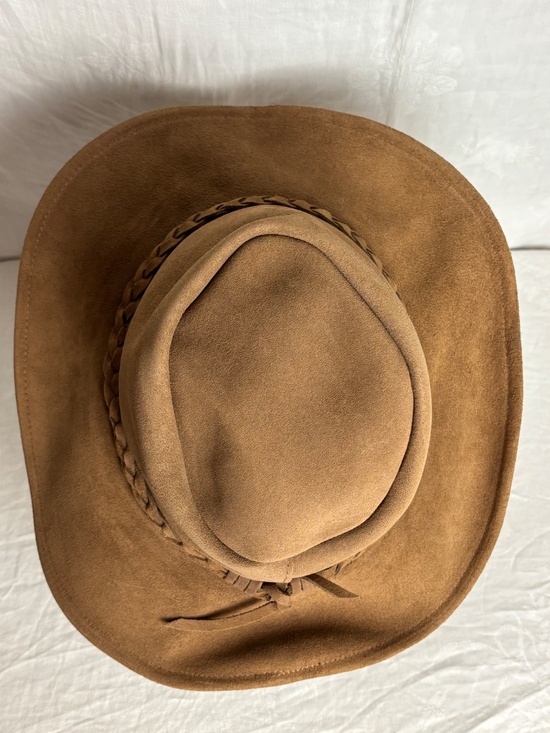NWT Henschel Hat Co. Tan Suede Cow Hide Brimmed Hat Sz. L main image 9